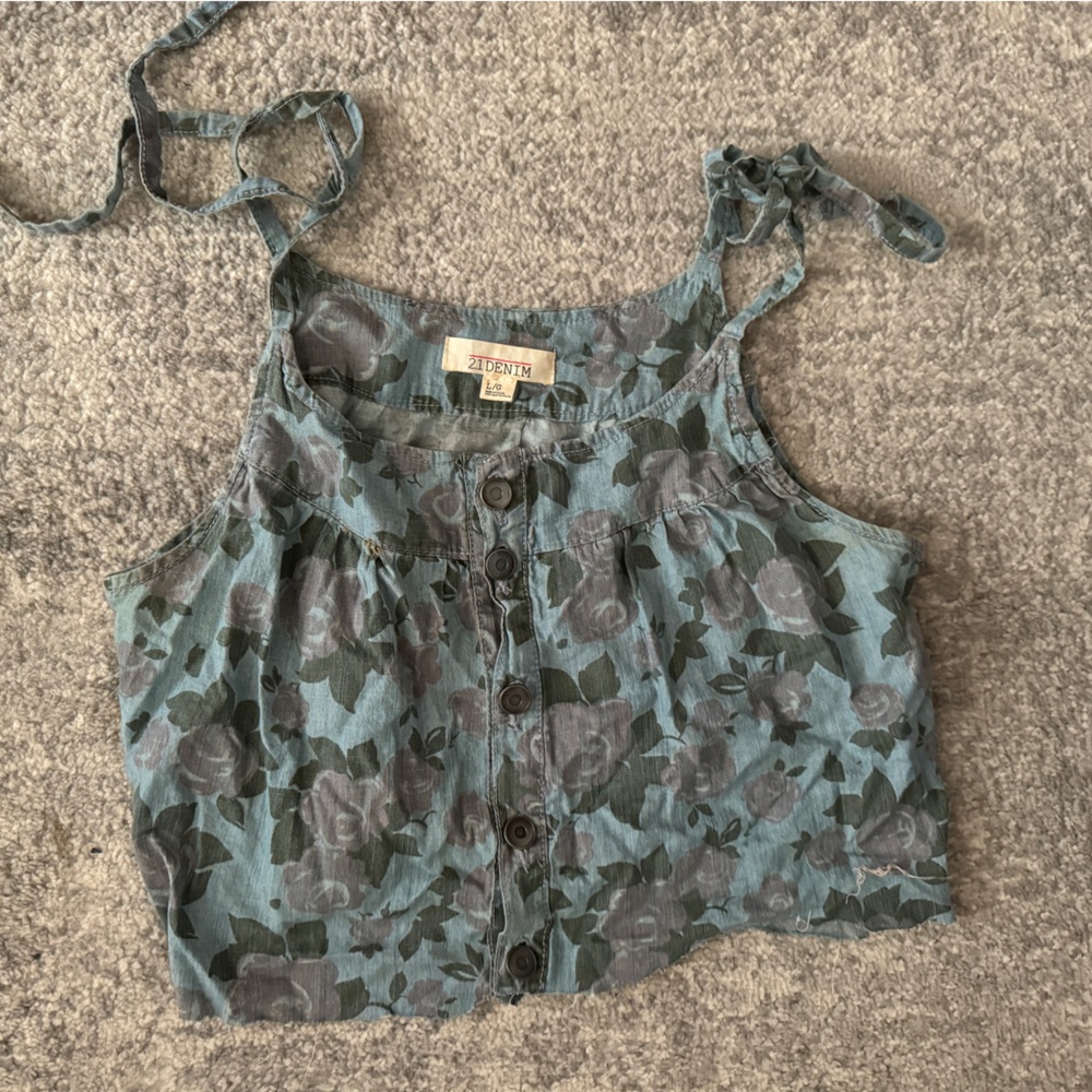 Boho floral tank top